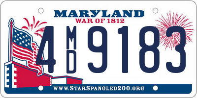 MD license plate 4MD9183