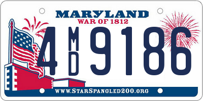 MD license plate 4MD9186