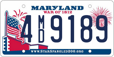 MD license plate 4MD9189