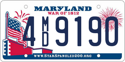 MD license plate 4MD9190