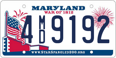 MD license plate 4MD9192