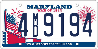 MD license plate 4MD9194