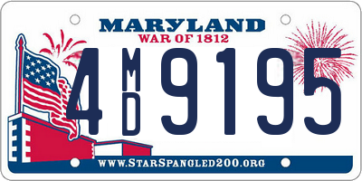 MD license plate 4MD9195