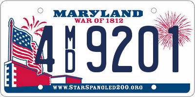 MD license plate 4MD9201