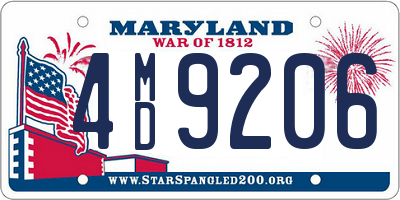 MD license plate 4MD9206