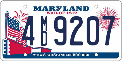 MD license plate 4MD9207