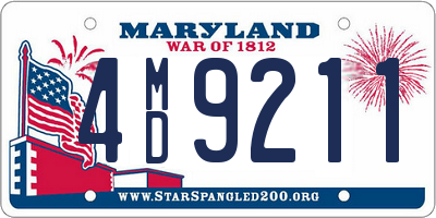 MD license plate 4MD9211