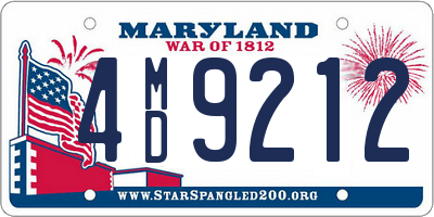 MD license plate 4MD9212