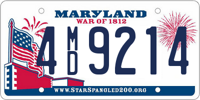 MD license plate 4MD9214