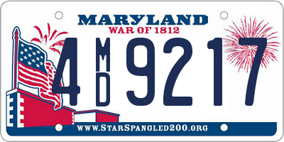 MD license plate 4MD9217