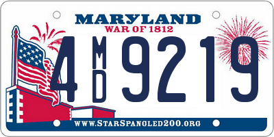 MD license plate 4MD9219