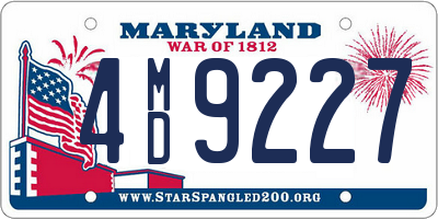 MD license plate 4MD9227