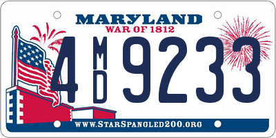 MD license plate 4MD9233