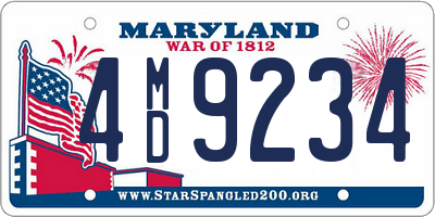 MD license plate 4MD9234