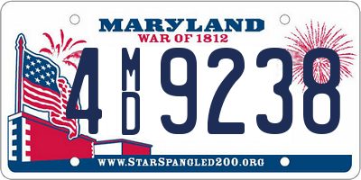 MD license plate 4MD9238