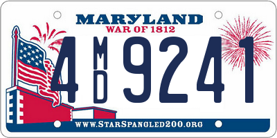 MD license plate 4MD9241