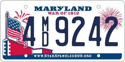 MD license plate 4MD9242
