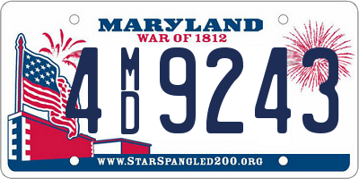 MD license plate 4MD9243