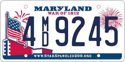 MD license plate 4MD9245