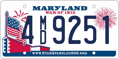 MD license plate 4MD9251