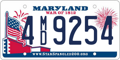 MD license plate 4MD9254