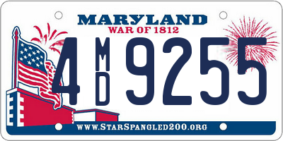 MD license plate 4MD9255