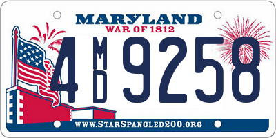 MD license plate 4MD9258