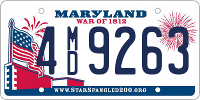 MD license plate 4MD9263