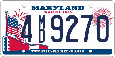 MD license plate 4MD9270