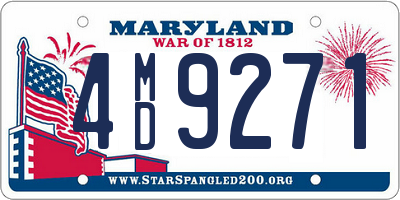 MD license plate 4MD9271