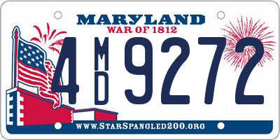 MD license plate 4MD9272