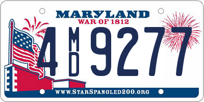 MD license plate 4MD9277