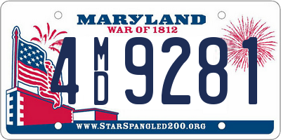 MD license plate 4MD9281