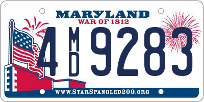 MD license plate 4MD9283