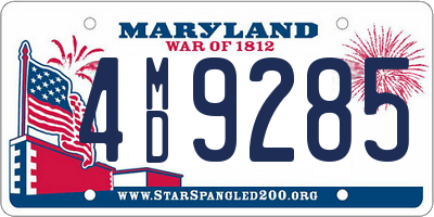 MD license plate 4MD9285