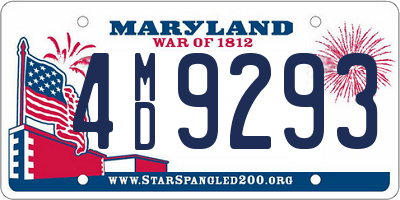 MD license plate 4MD9293