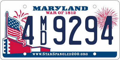 MD license plate 4MD9294