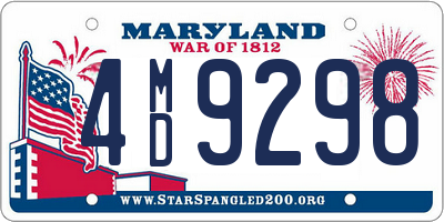 MD license plate 4MD9298