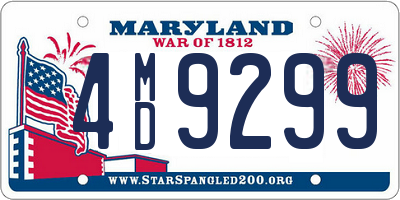 MD license plate 4MD9299