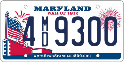 MD license plate 4MD9300