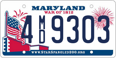 MD license plate 4MD9303