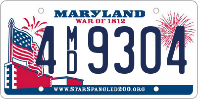 MD license plate 4MD9304