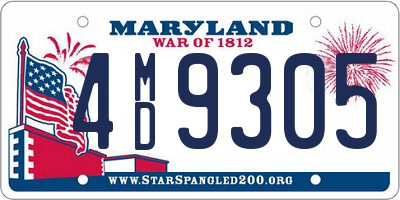 MD license plate 4MD9305