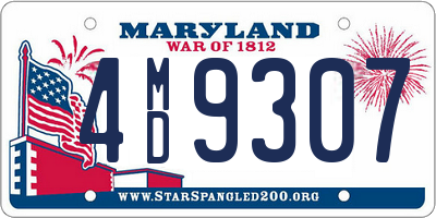 MD license plate 4MD9307