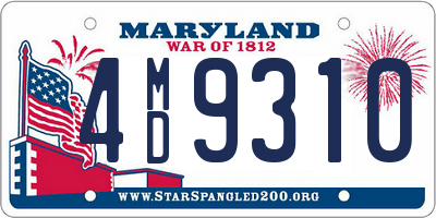 MD license plate 4MD9310