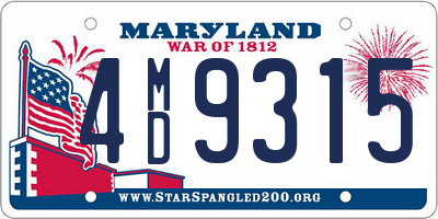 MD license plate 4MD9315