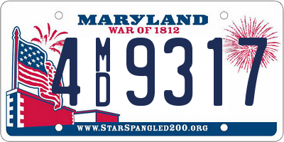 MD license plate 4MD9317