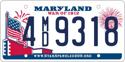 MD license plate 4MD9318