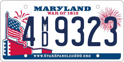 MD license plate 4MD9323