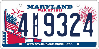 MD license plate 4MD9324